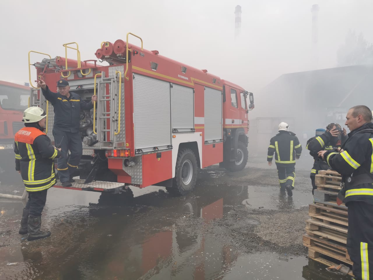 пожар на утилизационном предприятии